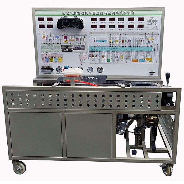 發(fā)動機、自動變速器、自動空調(diào)組合實驗臺,網(wǎng)孔型電工實訓(xùn)臺